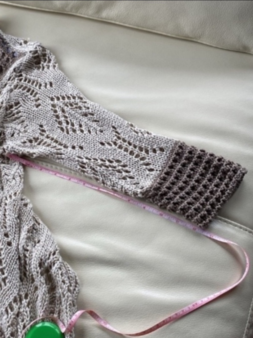 Cotton Open-Front Crochet Cardigan Sweater / shrug / wrap - Picture 14 of 16